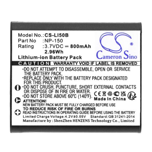 Батерия за апарат Cameron Sino 3.7V 800mAh, LiIon , OLYMPUS Li50