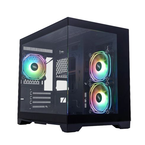1stPlayer Case mATX - MV6-TP Black - 3 fans included