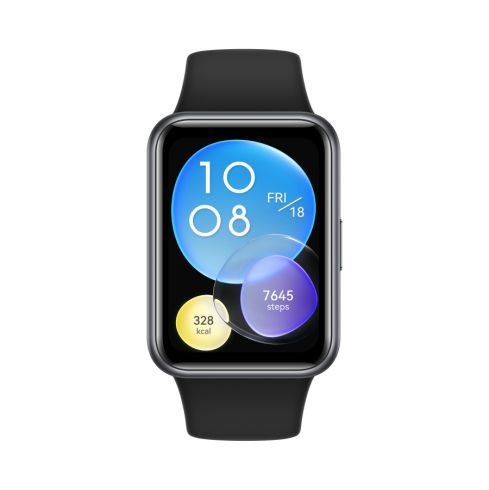 Часовник Huawei Watch Fit 2, Midnight Black, Yoda-B19S, 1.74" AMOLED 336x480. BT 5.2, Silicone Strap