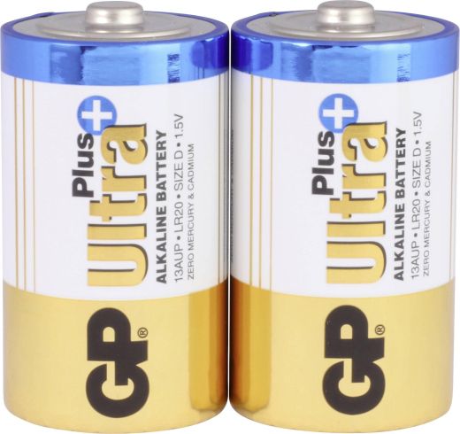 GP Alkaline battery ULTRA PLUS  LR20 / 2 pcs. pack / 1.5V GP