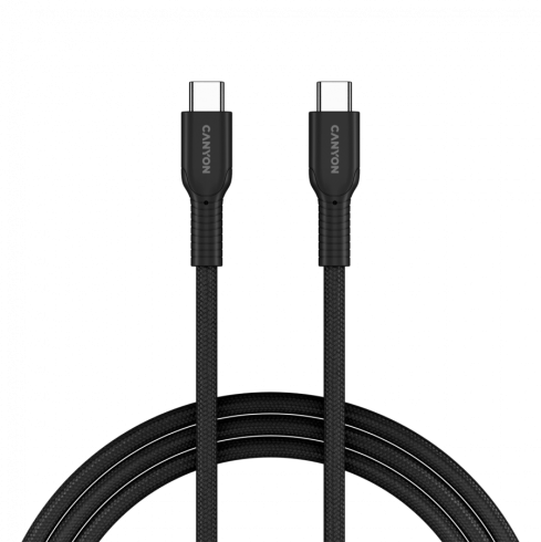 CANYON cable OnWire 60CL C-C 60W COLOR Braided 1m Black