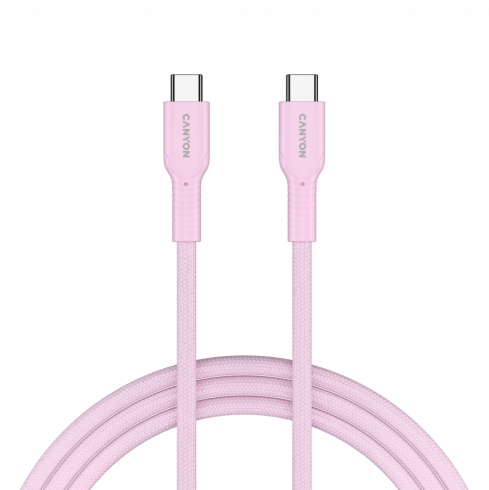 CANYON cable OnWire 60CL C-C 60W COLOR Braided 1m Pink