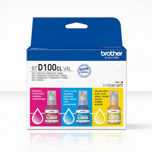 Консуматив BTD100CLVAL Brother Coloured Multipack Ink Bottles