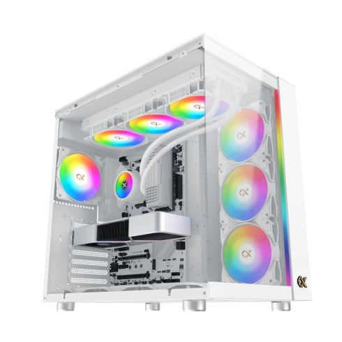 Xigmatek Case EATX - AQUA ULTRA Arctic - 7 ARGB Fans