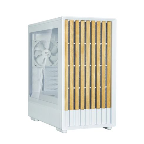 Zalman Case mATX - P10 NAMU WHITE - Wood, USB-C