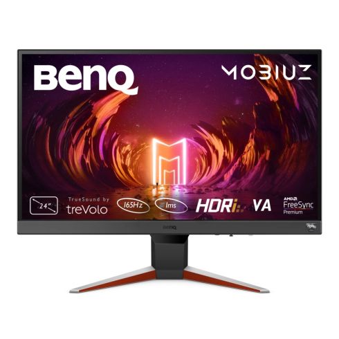 Monitor BenQ MOBIUZ EX240N 23.8" VA, 1920x1080 FHD, 1ms 165Hz, 250 cd/m2, FreeSync Premium, HDMI 2.0, DP, HDRi, B.I.+, treVolo 2x 2.5W difuzoare, înclinare -5 (în jos/sus) Îngrijirea ochilor VESA 100x100, argintiu