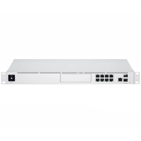 Sistem multi-aplicație UniFi cu montare în rack 1U 10 Gbps cu extindere HDD de 3,5" și comutator cu 8 porturi