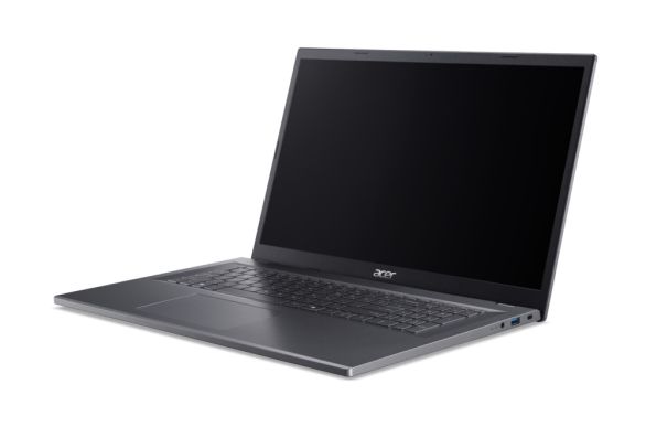 Лаптоп Acer Aspire 17, A17-51M-72HF, Intel Core i7-13620H (10C/16T,up to 4.9GHz, 24MB),17.3" FHD (1920x1080) IPS slim bezel LCD,16GB DDR5 4600MHz,512GB PCIe NVMe SSD, Intel UMA, FHD Cam,WiFi 6E, BT 5.1, No OS, Steel Gray