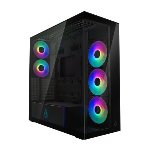 Arctic Case E-ATX - Xtender (Mirror Black) - 5 A-RGB Fans included