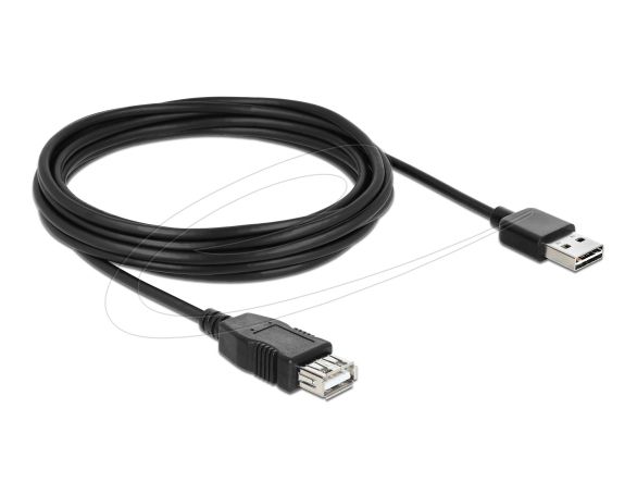 Delock Extension cable EASY-USB 2.0 Type-A male > USB 2.0 Type-A female black 5 m