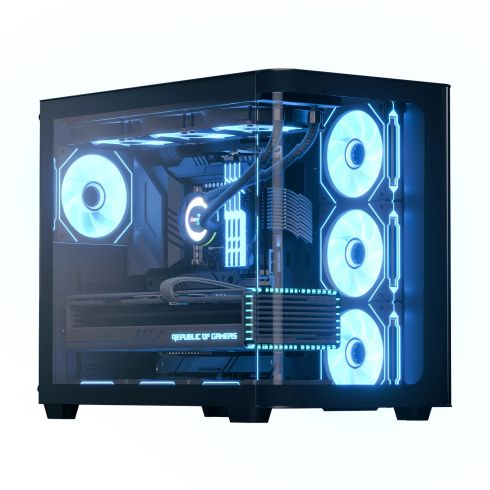 AeroCool Case ATX - P500C-G-BK-v1 - 4 x 120 mm Infinity Mirror A-RGB