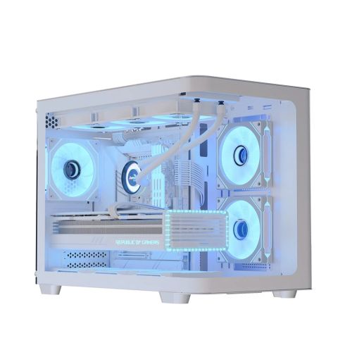 AeroCool Case mATX - P300C-G-WT-v1 - 3 x 120 mm Infinity Mirror A-RGB