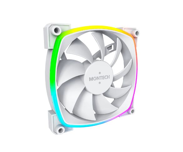 Ventilator Montech AX120 PWM, Ventilator 120mm, ARGB, Alb