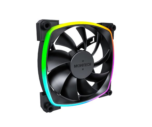 Ventilator Montech AX120 PWM, Ventilator 120mm, ARGB, Negru
