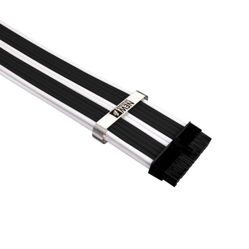 1stPlayer Custom Modding Cable Kit Black/White - ATX24P, EPS, PCI-e - BKW-001