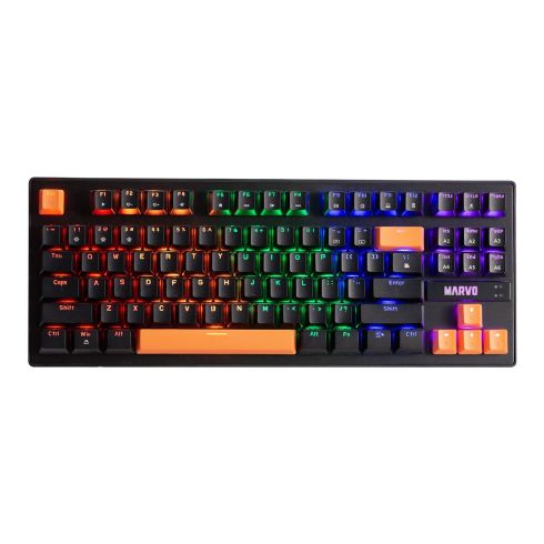 Marvo Gaming Mechanical keyboard 87 keys, Orange caps TKL - KG901C