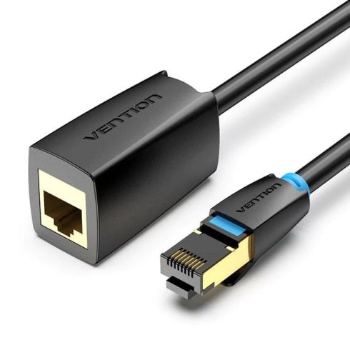 Cablu prelungitor Vention Cat.8 SSTP Cablu prelungitor patch 0,5M Negru 40Gbps - IKBD