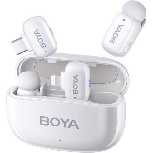 Wireless Microphone System BOYA Mini USB-C and Lightning - White