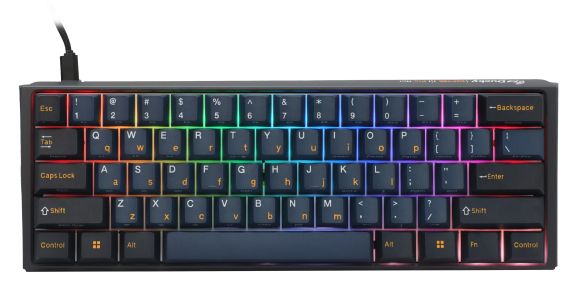 Ducky професионална геймърска механична клавиатура Professional Gaming Mechanical Keyboard One 3 Pro Mini Nazca Line - 8K, Cherry MX2A RGB Brown [Tactile]