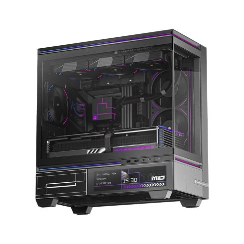 Thermalright Case mATX - TL-M10 Black - 9.16 inch LCD Display, USB-C