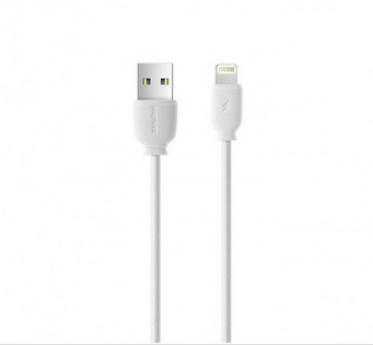 USB Type A - Lightning cable 1m, 2A, silicone, White
