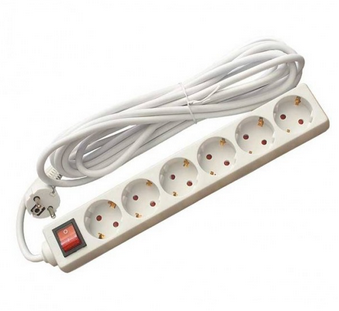 C1-H6T power strip with switch 6 sockets 1.5m 220V 16A