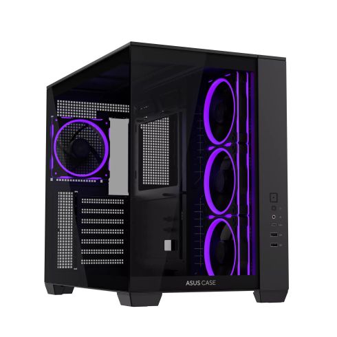 Case ASUS A32 PLUS Tempered Glass + 4 ARGB Fans - Black