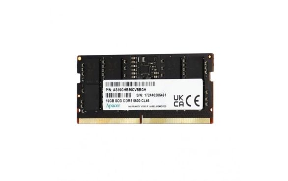 Apacer памет RAM 32GB DDR5 SODIMM 2048x8 5600MHz - AS32GHB56CVBBGH