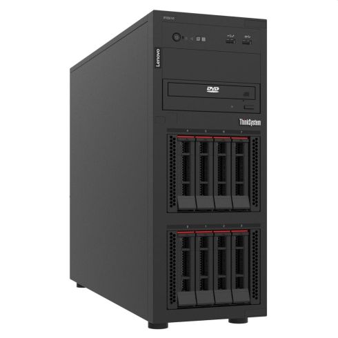 Сървър Lenovo ThinkSystem ST250 V3, Xeon E-2468 (8C 2.6GHz 16MB Cache/65W), 1x32GB, O/B, 2.5" HS (8), 5350-8i, No PS, XCC2 Platinum, No DVD
