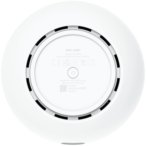 Ubiquiti UniFi UDR7 Dream Router 7 Desktop 10G Cloud Gateway with integrated WiFi 7, PoE switch, microSD storage, and full UniFi application support, 10G SFP+ and (1) 2.5 GbE RJ45 WAN port, 64 GB microSD
