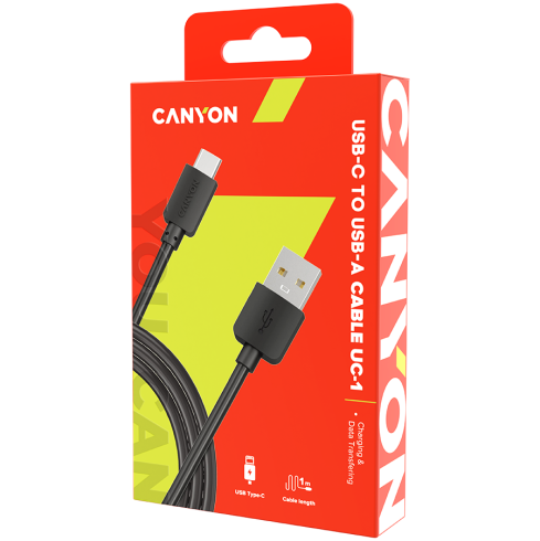 CANYON cable UC-1 USB-C 5W 1m Black