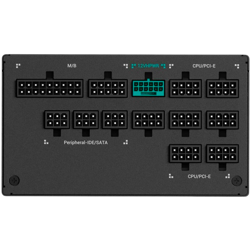 DeepCool PX1300-P, 1300W, 80 Plus PLATINUM, Fully Modular, Flat Black Cables, 135mm FDB Fan, Fluid Dynamic Bearing, 150x160x86mm (W x L x H), ATX 3.0, OPP/OVP/SCP/OTP/OCP/UVP/NLO/SIP, 12Y, R-PXD00P-FC0B-EU