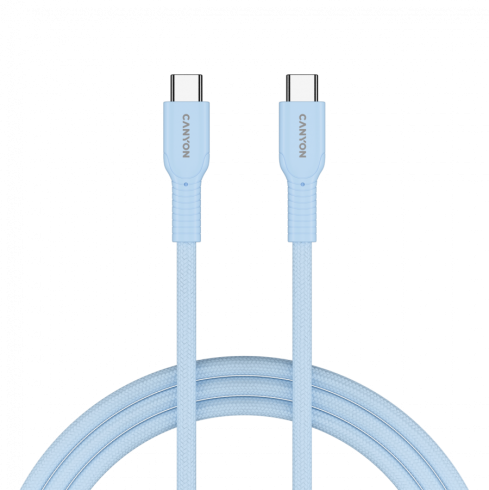 CANYON cable OnWire 60CL C-C 60W COLOR Braided 1m Light Blue