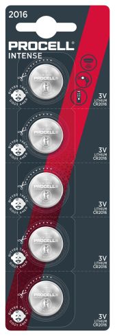 Lithium Button Battery DURACELL PROCELL CR2016 3V 5 pcs in blister  /price for 1 battery/