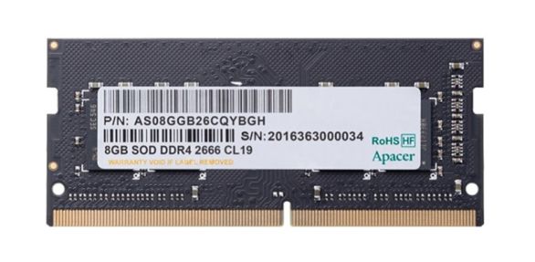 Memorie Apacer 8GB Memorie pentru notebook - DDR4 SODIMM 2666 MHz, 1024x8