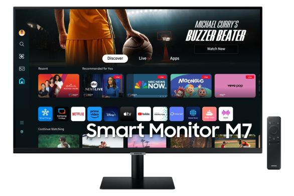 Monitor Samsung 32DM702 32" VA LED, SMART 3840x2160 2xUSB 2.0, 2xHDMI 1.4, USB-C, Wi-Fi 5, Bluetooth, difuzoare, negru
