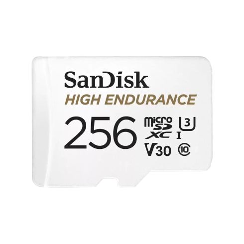 Card de memorie SANDISK High Endurance micro SDXC UHS-I, U3, Adaptor SD, 256 GB, Clasa 10, 100 Mb/s