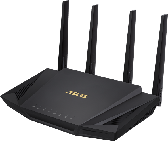 Router wireless ASUS RT-AX58U V2, AX3000 Dual Band WiFi 6 (802.11ax), MU-MIMO, IPv6, OFDMA, AiMesh, AiProtection Pro, 2402 Mbps