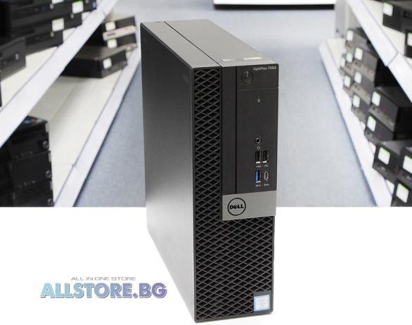 Dell OptiPlex 7050, Intel Core i5, 8192 MB DDR4, 128 GB SSD de 2,5 inchi, desktop subțire, grad A