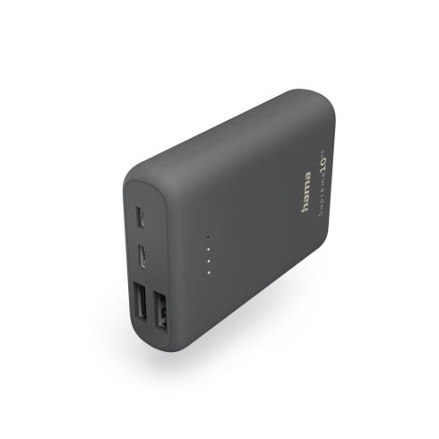 Baterie externă HAMA Supreme 10HD, 10000 mAh, LiPolym, 1 x USB-C, 2 x USB-A, gri