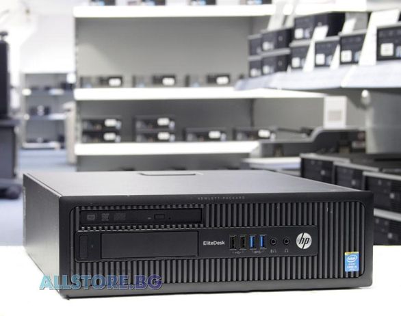 HP EliteDesk 800 G1 SFF, Intel Core i5, 8192 MB DDR3, 128 GB SSD de 2,5 inchi, desktop subțire, grad A