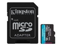 Card microSDXC Canvas Go Plus 170R A2 U3 V30 KINGSTON de 128 GB + ADP