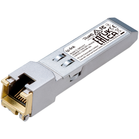 Modul 10GBASE-T RJ45 SFP+SPEC: Transceiver RJ45 din cupru de 10 Gbps, Plug and Play cu slot SFP+, Suport DDM (Temperatura și Tensiune), Distanță de până la 30 m (Cat6a saude mai sus)