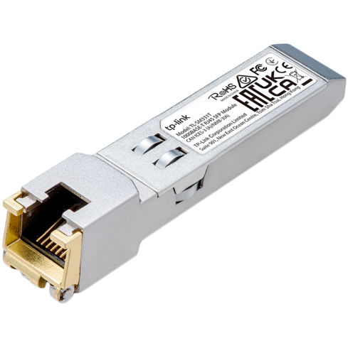 Modul TP-Link TL-SM311T 1000BASE-T RJ45 SFP, 1000Mbps RJ45 transceiver cupru, Plug and Play cu slot SFP, Distanță de până la 100 m (Cat5e sau mai sus), Hot-Pluggable, Plug and Play, Compatibilitate ridicată, Suport TX dezactivatfuncţie