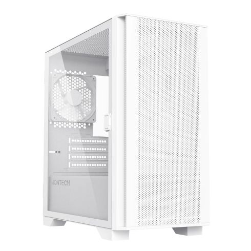 Montech AIR 100 LITE, Micro ATX Case, TG, 2x120mm Fans, White