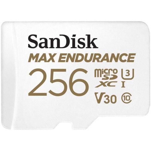 Memory card SANDISK MAX Endurance micro SDXC UHD, SD Adapter, 256GB, Class 10