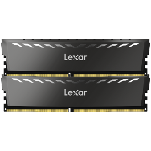 Lexar 2x16GB THOR DDR4 3600 UDIMM XMP Memory with Black heatsink. Dual pack