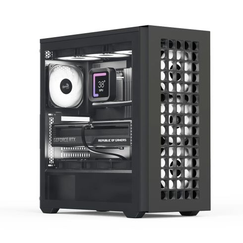 AeroCool Case ATX - D502A Black, Addressable RGB