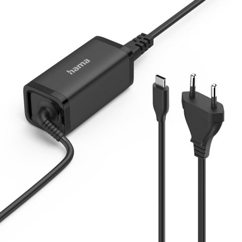 Hama Universal USB-C Notebook Power Supply Unit, GaN, Power Del. (PD), 5-20V/45W