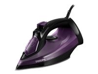 PHILIPS Steam iron Series 5000 45g/min 180g steam boost SteamGlide Plus 2400 W black/purple